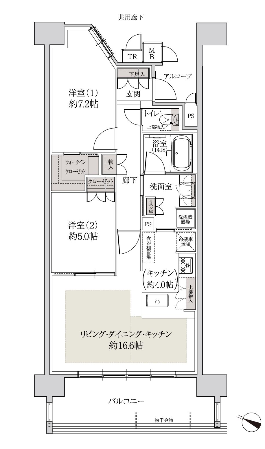 Eタイプの間取り図